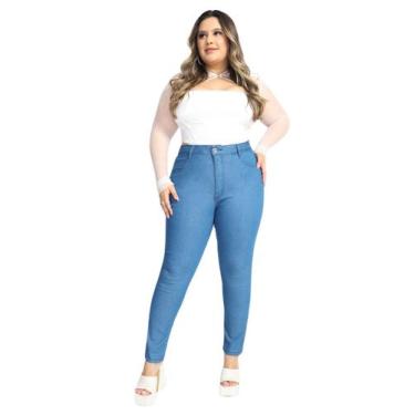 Imagem de Calça Feminina Skinny Biotipo Jeans Midi Plus Size - 29196, Azul, 46