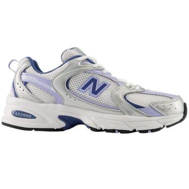 Imagem de Tênis New Balance 530 Feminino, Branco, Lilás, 36