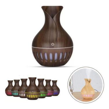 Imagem de Umidificador Ar Aromatizador Essência Led Imita Bambu Vapor - umidific