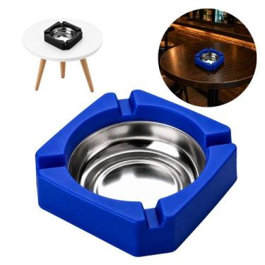 Imagem de Cinzeiro de Metal Premium de Mesa Decorativo - New Goods, Azul