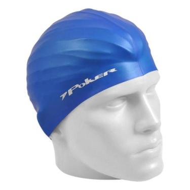 Imagem de Touca Natacao 100% Silicone Light Adulto - Poker, Azul, Un