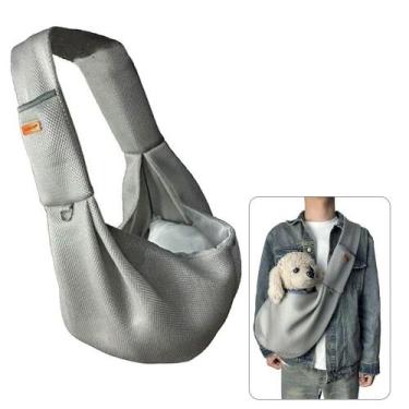 Imagem de Bolsa de Transporte Pet AB Mídia BSL3907 Sling para Cães e Gatos Cinza