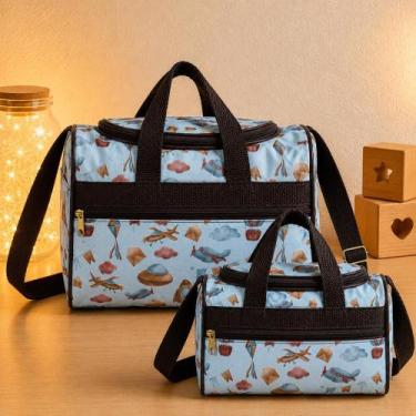 Imagem de Kit 2 Bolsas Maternidade Bebe Várias Cores Menina/Menino Cor: MarromCa