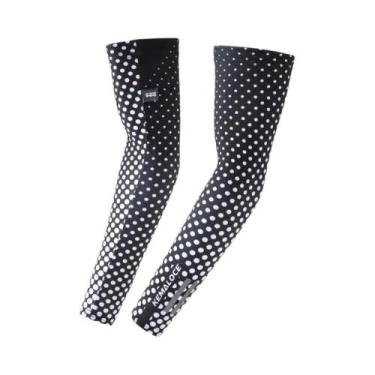 Imagem de Manguitos De Ciclismo Branco E Preto Com Proteção UV KEMALOCE, Proteto