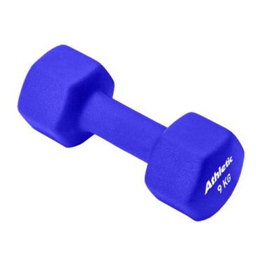 Imagem de Halter Athletic Sextavado 9kg em Neoprene Conforto e Aderência para Tr