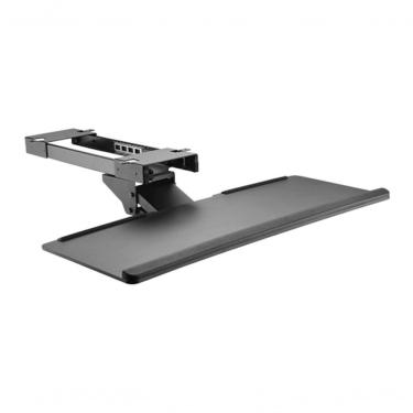 Imagem de Suporte de Mesa para Teclado PLMST01A Retrátil com Apoio em Gel Preto Pcyes