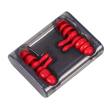 Imagem de KKcare Tampões de ouvido com cancelamento de ruído 2 pares Tampões de ouvido de silicone macio reutilizáveis ​​Protetores de ouvido de redução de som para dormir Ronco Viagem Estudo Trabalho