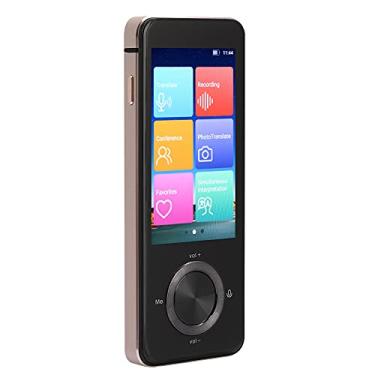 Imagem de Tradutor de idiomas, dispositivos tradutor de voz, tradutor bidirecional instantâneo com vários idiomas tradução off-line para uso em viagens ao ar livre, sincronização em 107 idiomas, tradução de fotos (dourado)