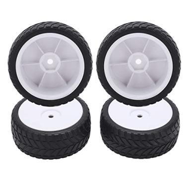 Imagem de Pneus de borracha RC, 1/10 Tires Instalação simples para serviços pesados ​​para carro esportivo plano 1/10 RC