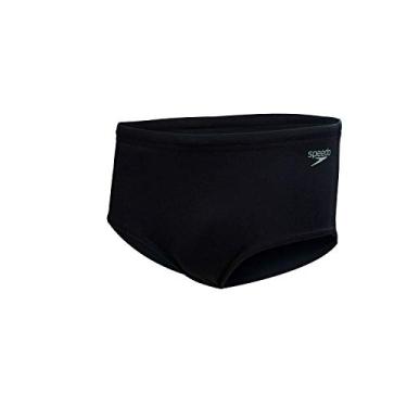 Imagem de Sunga Masculina Tradicional, Speedo, Acquaplus, Tecido Liso Resistente ao Cloro com Cadarço Interno, Tamanho Adulto, tamanho GG - Preto