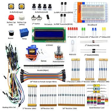 Imagem de Adeept Kit de iniciante Project LCD 1602 para Raspberry Pi 3 2 Modelo B+ B Servo Motor Relé Iniciante, Compatível com Raspberry Pi 2b + com Manual do Usuário (sem garantia de versão em português)
