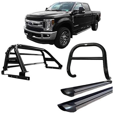 Imagem de Kit quebra mato+Estribo Pers +Santo Antonio F250 Duplo PRETO