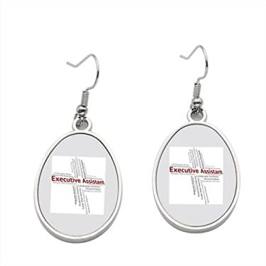 Imagem de Brinco executivo indica gerente sênior e auxiliar – Brincos com pingente para meninas – Presente de festa de aniversário dos namorados