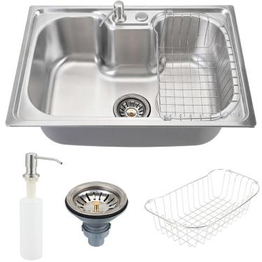 Imagem de Cuba Para Cozinha Gourmet Pia Aço Inox Com Acessórios Carajás Pingoo.casa