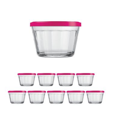 Imagem de Kit Pote Copo Americano C/Tampa Cor Sortida 150ml Nadir 9Un