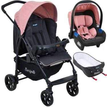 Imagem de Carrinho de Bebe Burigotto Ecco Bebe Conforto Ninho CZ Rosa