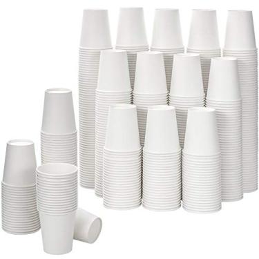 Imagem de AOZITA [Pacote com 592] Copos de papel brancos de 236 ml, copos de papel descartáveis, copos resistentes para bebidas quentes/frias para festas, piquenique, churrasco, viagens e eventos