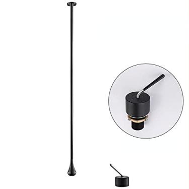 Imagem de Gotas de água de ouro escovado Bacia de teto Água fria quente Torneira para pia de latão de furo único de parede torneira do banheiro, preto fosco A