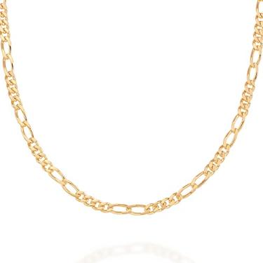 Imagem de Corrente Masculina Rommanel Banhado Ouro Fio 4x2 Laminado 60 CM 530103