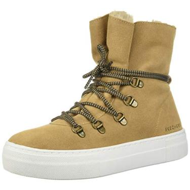 Imagem de Skechers Bota feminina Alba-High Hugs. Bota de camurça alta com cadarço. Tênis, ml, 6
