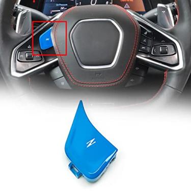 Imagem de FINMOKAL Substituição Da Tampa Do Botão Z Do Volante Azul Para Corvette C8 Stingray 2020-2022