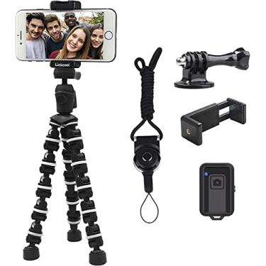 Imagem de Tripé para celular, tripé de polvo Linkcool com suporte remoto sem fio para telefone uso como tripé para iPhone, tripé para celular, tripé para câmera, tripé de viagem, tripé de mesa para iPhone Gopro