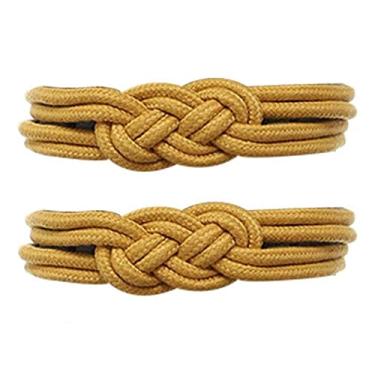 Imagem de 2 peças cortina tieback à prova de ferrugem sem perfuração corda de algodão tecido à mão fivela de cortina para casa, amarelo, federação russa