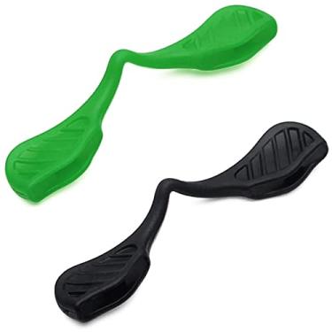 Imagem de Mryok 2 pares de almofadas de nariz de reposição para óculos de sol Oakley Hydra OO9229 - verde escuro e preto