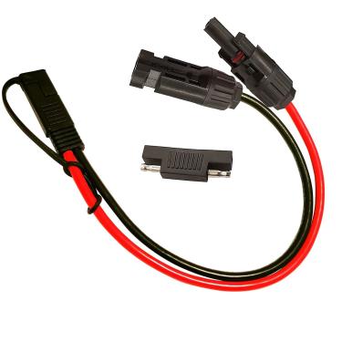 Imagem de OUYFBO Conector de painel solar para cabo de extensão SAE 10AWG SAE para macho e fêmea Cabo 10AWG com conector SAE para painéis solares Kit de carregador de bateria
