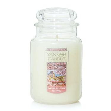 Imagem de Yankee Candle Sakura Blossom Festival Grande Vela Jarra, Branca, Rosa