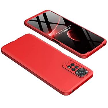 Imagem de Capa Capinha 360 Fosca Para Xiaomi Redmi Note 11s e 11T 5G Tela De 6.6" Polegadas Case Acr�lica - Danet (Toda vermelha)