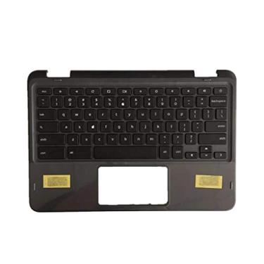 Imagem de Substituição para Dell 3100 2 em 1 Chromebook Laptop Capa superior Apoio de palmeiras Teclado Touchpad Montagem Parte 034Y6Y 34Y6Y Capa superior