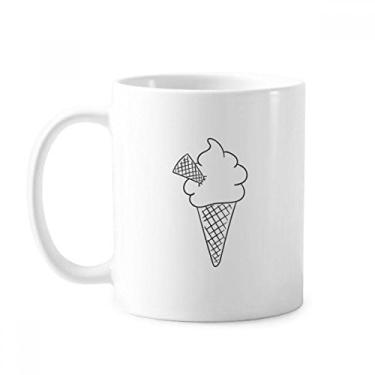Imagem de Caneca de sorvete de cerâmica com cones macios de creme Black Line
