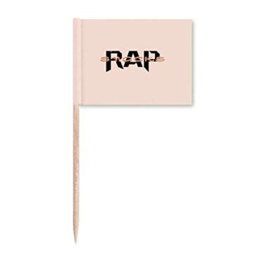 Imagem de Decoração de festa com bandeira de palito de dente e arte de canto de cultura hip hop