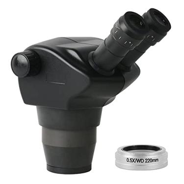 Imagem de Acessórios de microscópio de laboratório 8X-50X Zoom contínuo Binóculo Parfocal Cabeça de microscópio estéreo WF10X-22MM Óculos de borracha protetores oculares 0,5X 0,7X 2X Lente Barlow (Cor: 4X-50X (0,5X 220MM))