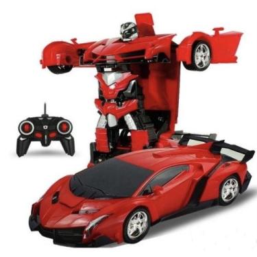 Imagem de Carrinho De Controle Remoto Transformers Robô Lamborghini(Vermelho) -