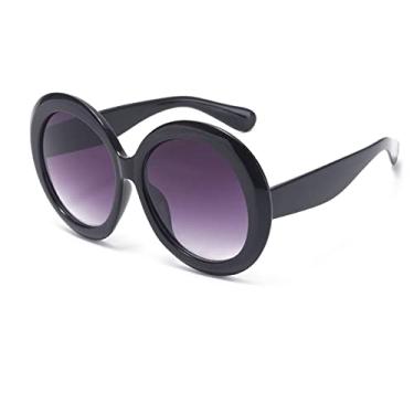Imagem de Óculos de Sol Grandes Redondos Vintage Feminino Gradiente Grandes Óculos de Sol Feminino Designer de Luxo Espelho Tons Claros, C2, Tamanho Único