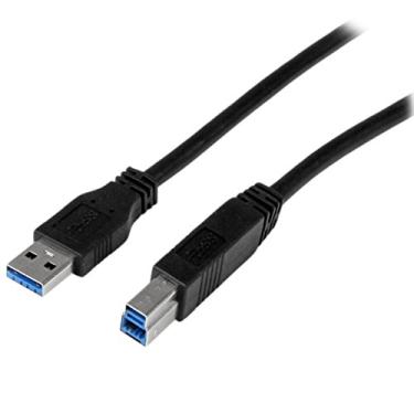 Imagem de StarTech. Com cabo USB 3.0 A para B certificado SuperSpeed 2m - Cabo USB 3-1x USB 3.0 A (M), 1x USB 3.0 B (M) - 2 metros, preto (USB3CAB2M)