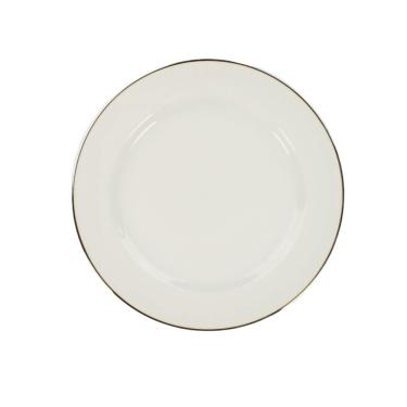 Imagem de Prato Sobremesa 19cm Porcelana Schmidt - Dec. Filetado Prata Itamaraty 0012