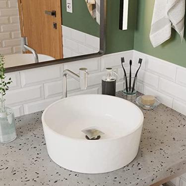 Imagem de Cuba Pia Banheiro Serena com Torneira Inox e Valvula Click Cor: Branco