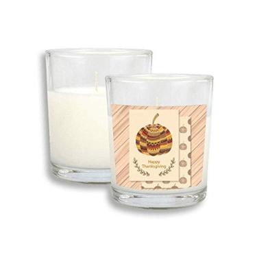 Imagem de Cera de incenso perfumada de vidro com estampa rosa Happy Thanksgiving Day