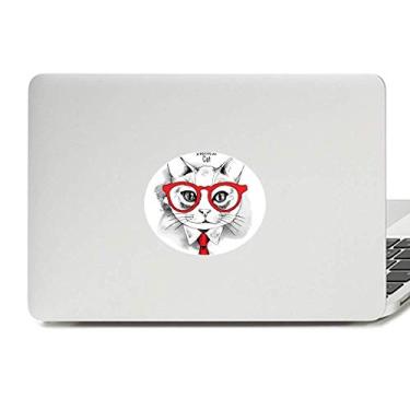 Imagem de Bussiness Cat Head Protect Animal Pet Lover Vinyl Emblema Graphic Laptop Adesivo Notebook