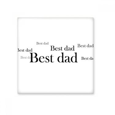Imagem de Best Dad Festival citação Art Deco presente moderno azulejo de cerâmica brilhante decalque vitrificado pedra adornada