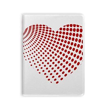 Imagem de Caderno Red Radiate Dots para Dia dos Namorados Capa de Goma Diário Capa Macia