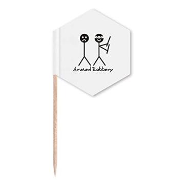 Imagem de Cabeça roubadora com braço de roubo, Art Deco, presente, bandeiras de palito, palitos de cupcake, festa celebração