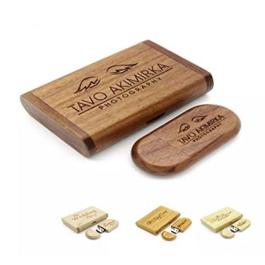 Imagem de JASTER Pendrive 8 gb Usb 2.0 Cor Walnut Wood Personalizamos Com a Sua Logomarca, Nomes e Data Comemorativa