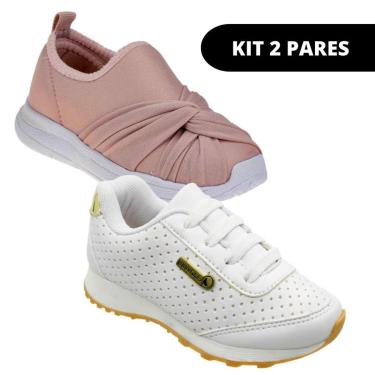 Imagem de Kit 2 Tênis Infantil Sapatenis Feminino Menina Escolar-Feminino