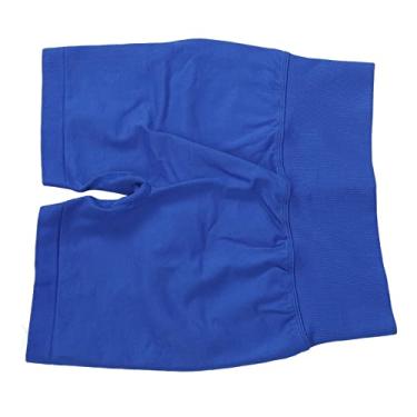 Imagem de Shorts Esportivos, Shorts de Yoga Azul Claro para Mulheres Slim Fit Elástico para Corrida
