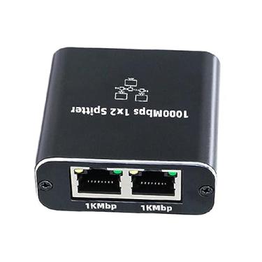 Imagem de Adaptador divisor de rede 1 a 2 cabos 8P8C Hub Splitter Adaptador de uso conveniente Conector Extensor de cabo de rede de Internet para hubs Cat7