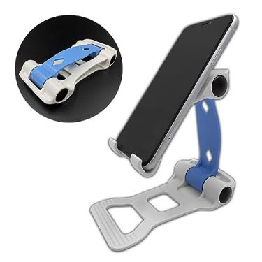 Imagem de Suporte Para Celular Mesa Tripé Portátil Ajustável Azul Strong Tech